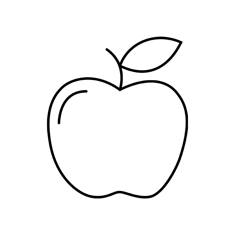 Jabłko z listkiem